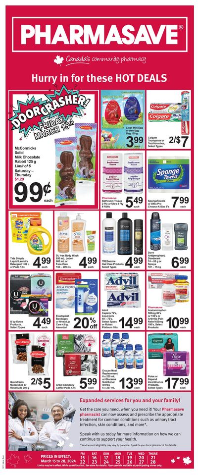 Pharmacy & Beauty offers in Stouffville | Pharmasave weekly flyer in Pharmasave | 2024-03-15 - 2024-03-28