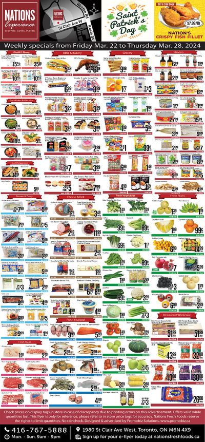 Nations Fresh Foods catalogue in Mississauga | Saint Patrich's Day s | 2024-03-22 - 2024-04-05