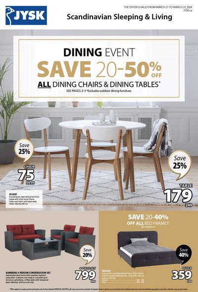 Home & Furniture offers in Regina | This week's offer Flyer in JYSK | 2024-03-22 - 2024-04-05