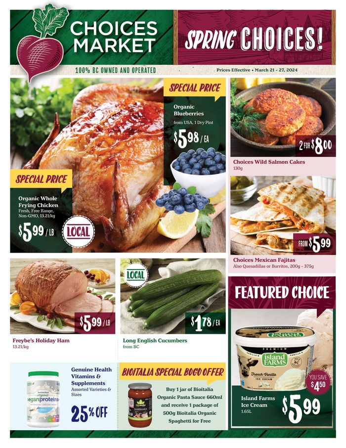 Choices Market catalogue in Vancouver | Choices Market weekly flyer | 2024-03-22 - 2024-04-05