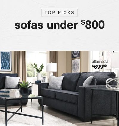 Home & Furniture offers in Regina | Sofas Under $800 in Ashley Furniture | 2024-03-25 - 2024-04-08