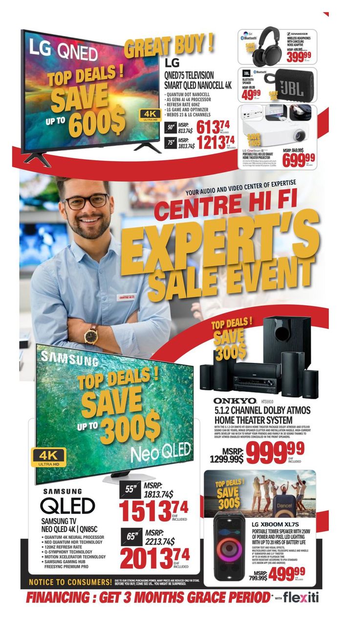 Centre Hi-Fi catalogue in Montreal | Weekly Flyer | 2024-03-22 - 2024-03-28
