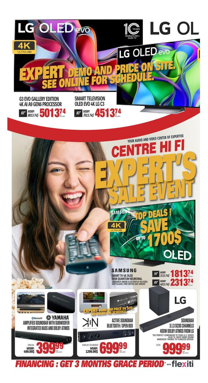 Centre Hi-Fi catalogue in Montreal | Weekly Flyer | 2024-03-22 - 2024-03-28