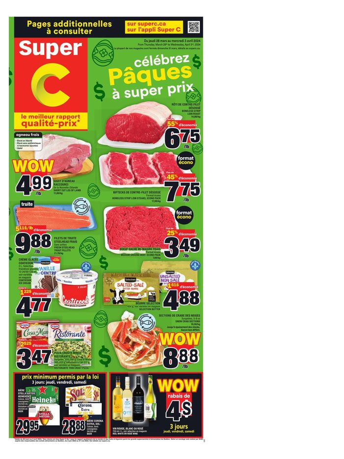 Super C catalogue in Victoriaville | Circulaire | 2024-03-28 - 2024-04-03