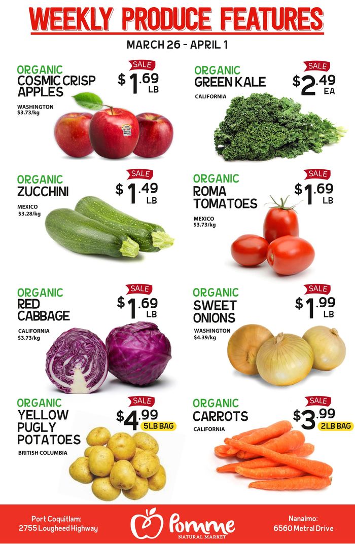 Pomme Natural Market catalogue in Vancouver | Weekly Produce Features | 2024-03-26 - 2024-04-01