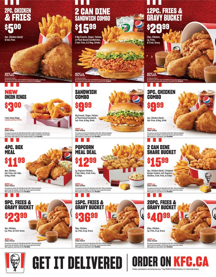 KFC catalogue in Red Deer | New Crispy Menu | 2024-03-26 - 2024-05-12