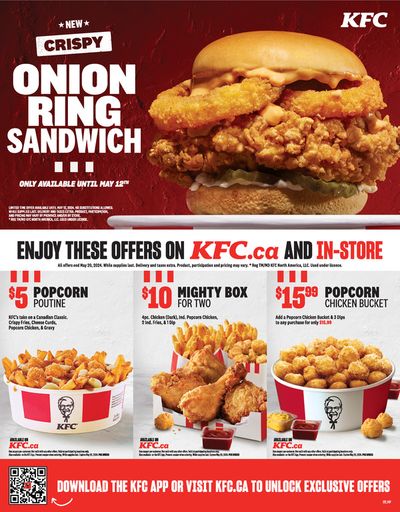 Restaurants offers in Red Deer | New Crispy Menu in KFC | 2024-03-26 - 2024-05-12