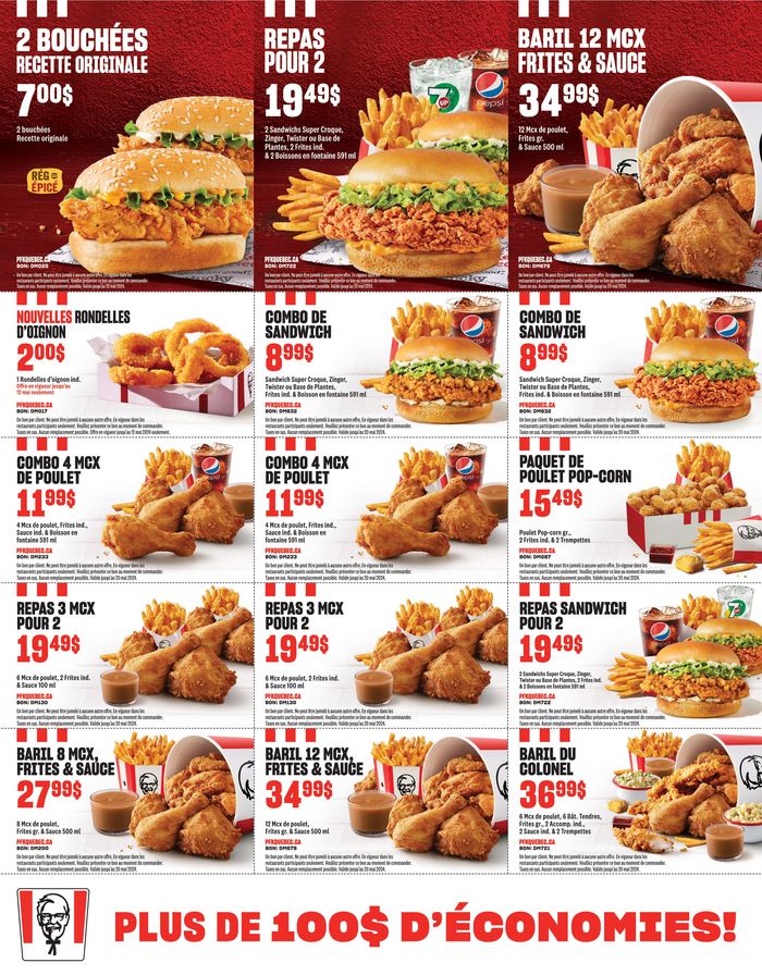 KFC catalogue in Laval | New Crispy Menu | 2024-03-26 - 2024-05-12