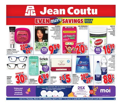 Pharmacy & Beauty offers in Bathurst | More Savings Flyer in Jean Coutu | 2024-03-28 - 2024-04-03