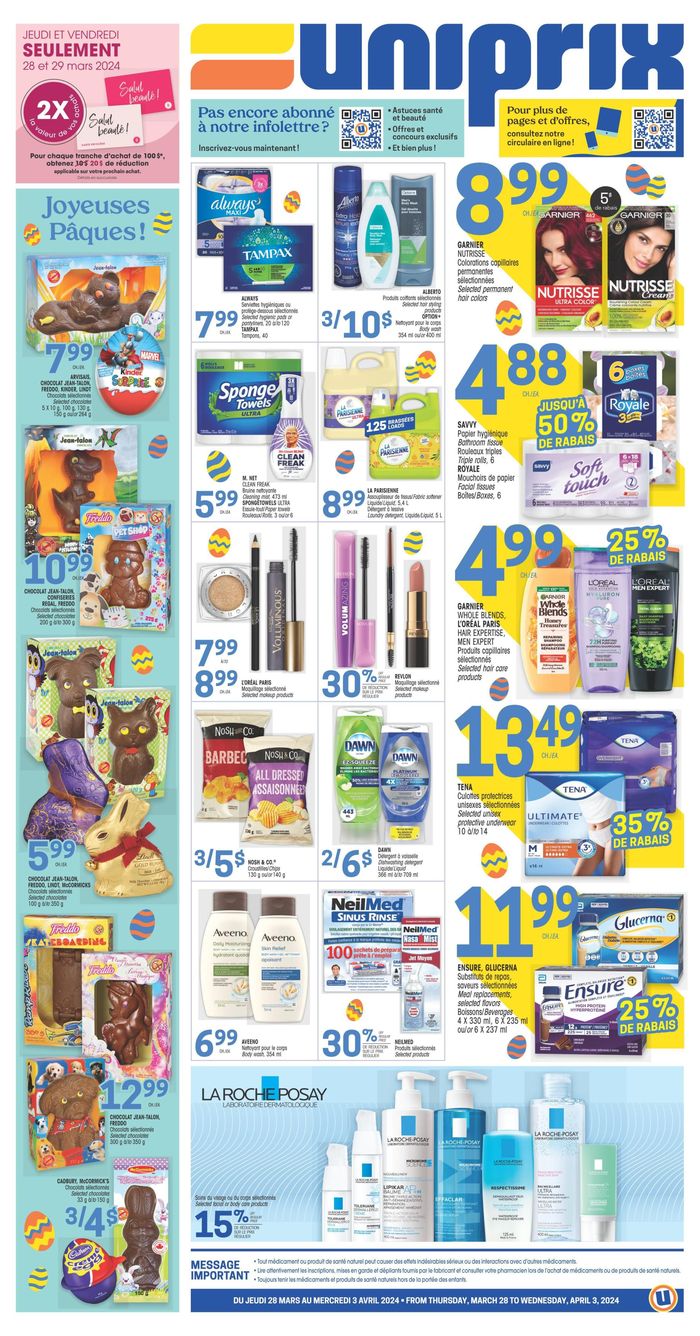Uniprix catalogue in Châteauguay | Uniprix Weekly ad | 2024-03-28 - 2024-04-03