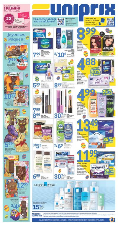 Pharmacy & Beauty offers in Rouyn-Noranda | Uniprix Weekly ad in Uniprix | 2024-03-28 - 2024-04-03