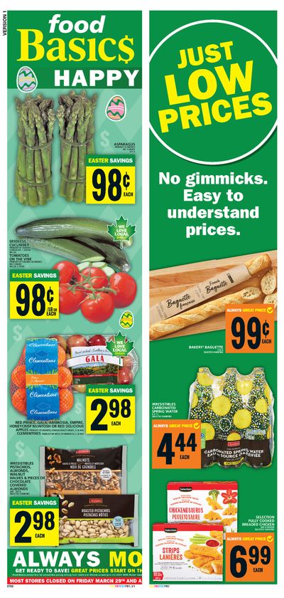 Grocery offers in Stratford | Food Basics weekly flyer in Food Basics | 2024-03-28 - 2024-04-03