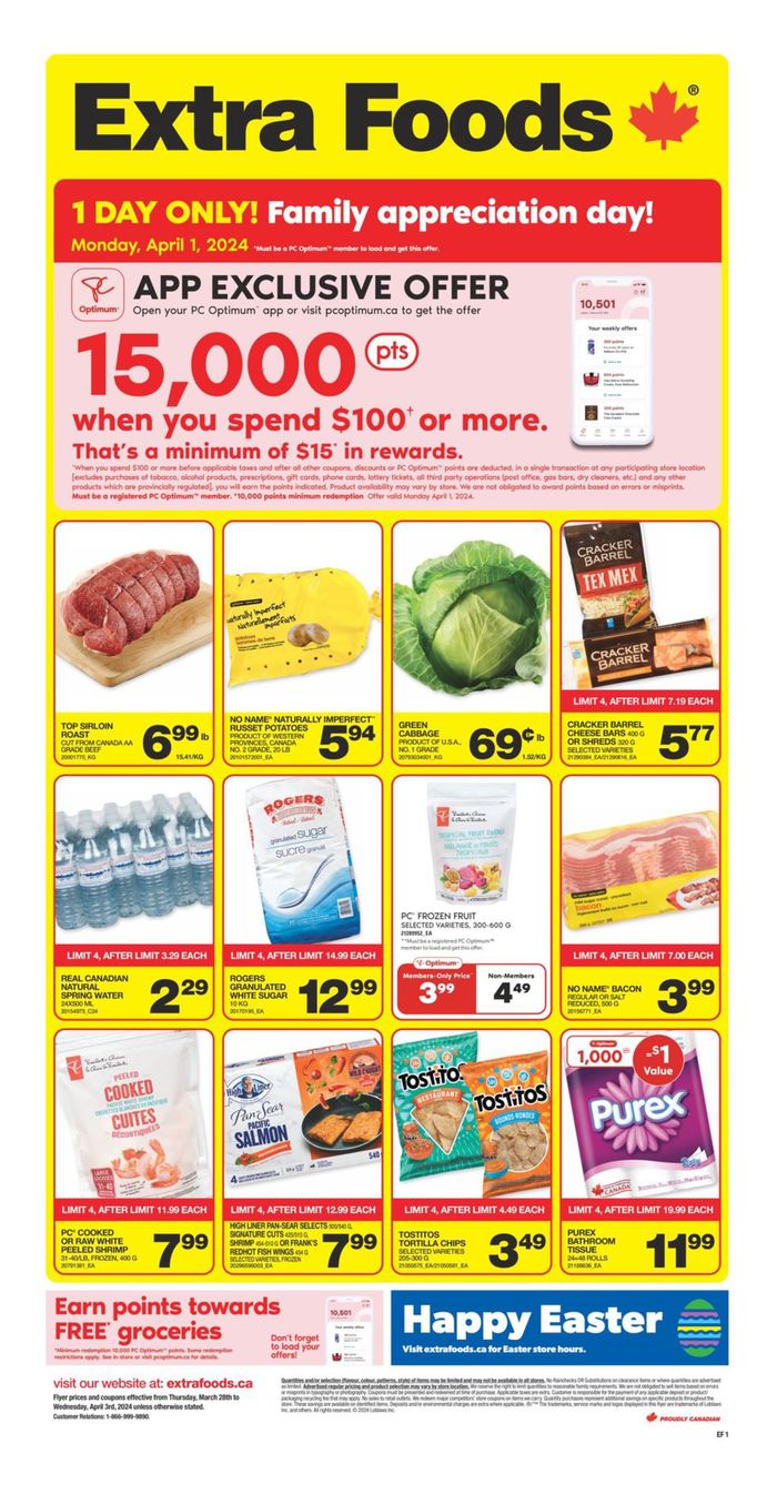 Extra Foods catalogue in Dauphin | Weekly Flyer | 2024-03-28 - 2024-04-03