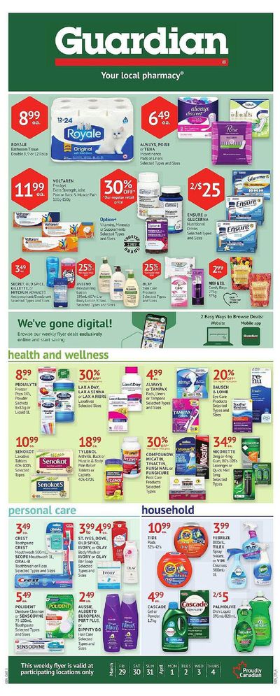 Pharmacy & Beauty offers in Saskatoon | Guardian Pharmacy weekly flyer in Guardian Pharmacy | 2024-03-27 - 2024-04-02