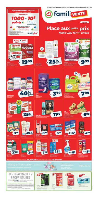 Pharmacy & Beauty offers in Gatineau | Circulaire in Familiprix | 2024-03-28 - 2024-04-03