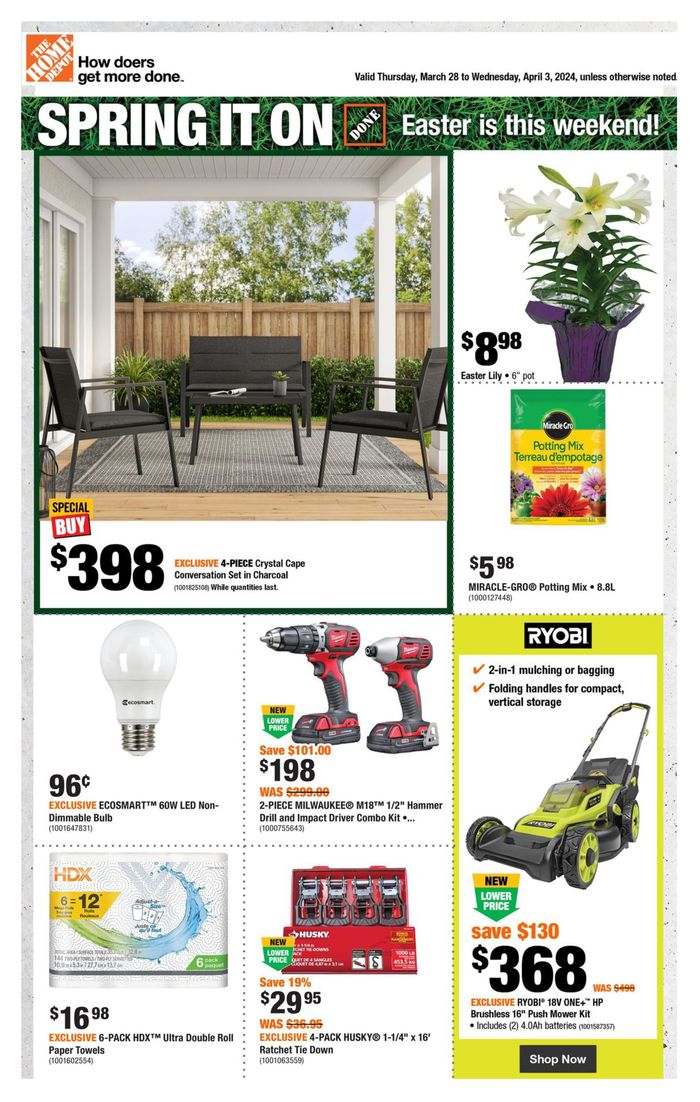 Home Depot catalogue in Hamilton | Weekly Flyer_CP | 2024-03-28 - 2024-04-03