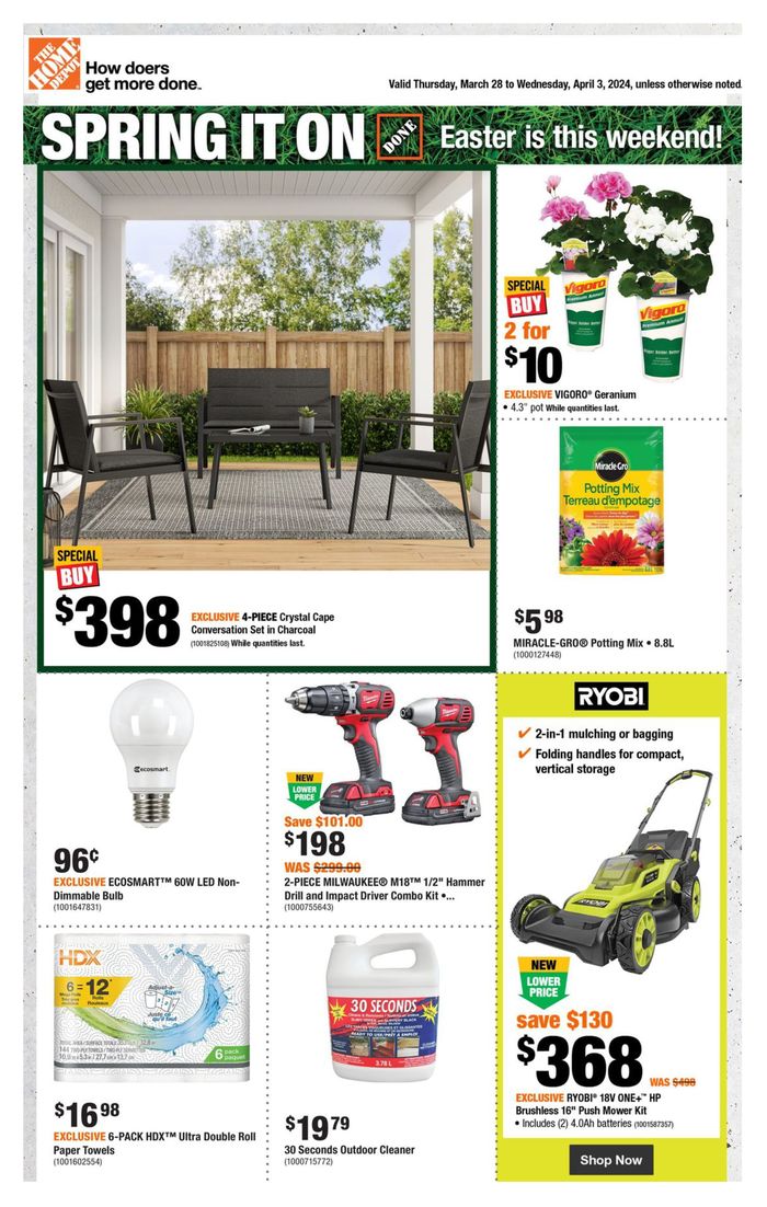 Home Depot catalogue in Courtenay | Weekly Flyer_CP | 2024-03-28 - 2024-04-03