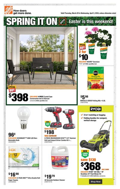 Garden & DIY offers in Richmond | Weekly Flyer_CP in Home Depot | 2024-03-28 - 2024-04-03
