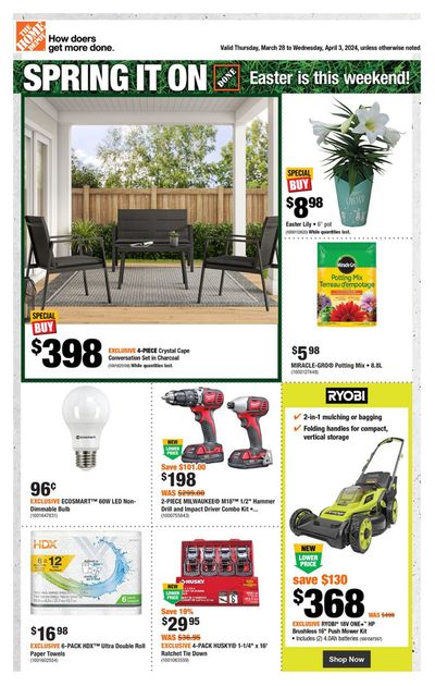 Garden & DIY offers in Lloydminster | Weekly Flyer_CP in Home Depot | 2024-03-28 - 2024-04-03