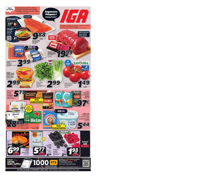 IGA Extra catalogue in Laval | IGA Extra weekly flyer | 2024-03-28 - 2024-04-03