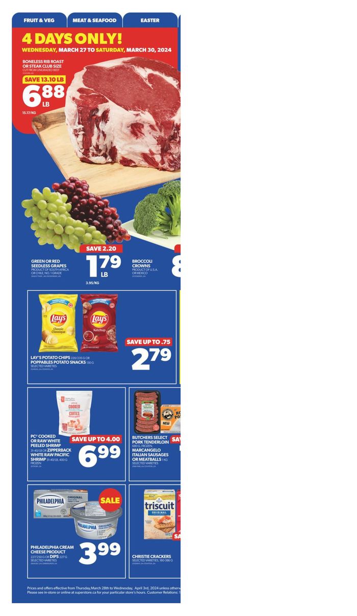 Real Canadian Superstore catalogue in Oakville | Weekly Flyer | 2024-03-28 - 2024-04-03