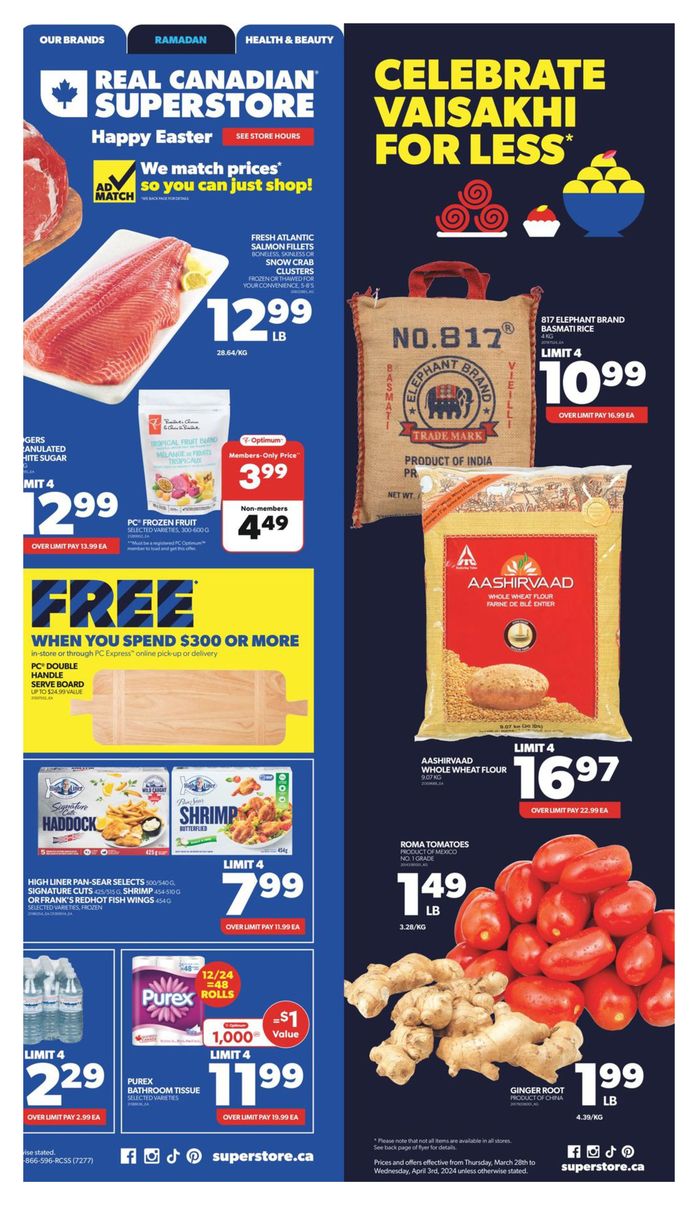 Real Canadian Superstore catalogue in Winnipeg | Weekly Flyer | 2024-03-28 - 2024-04-03
