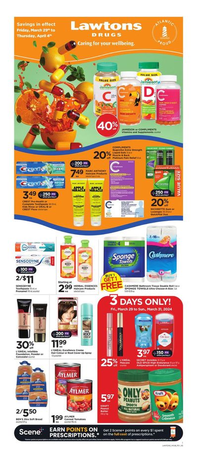 Pharmacy & Beauty offers in Gander | Weekly Ad in Lawtons Drugs | 2024-03-29 - 2024-04-04