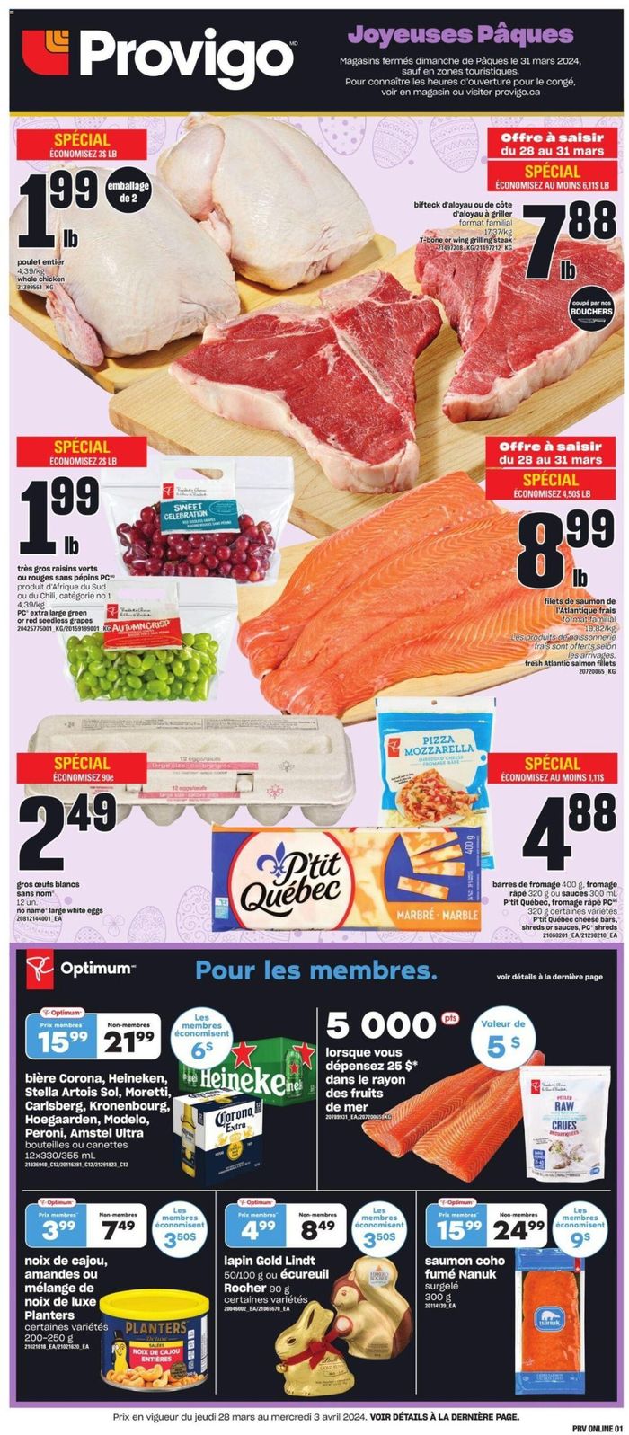 Provigo catalogue in Quebec | Provigo weekly flyer | 2024-03-28 - 2024-04-03