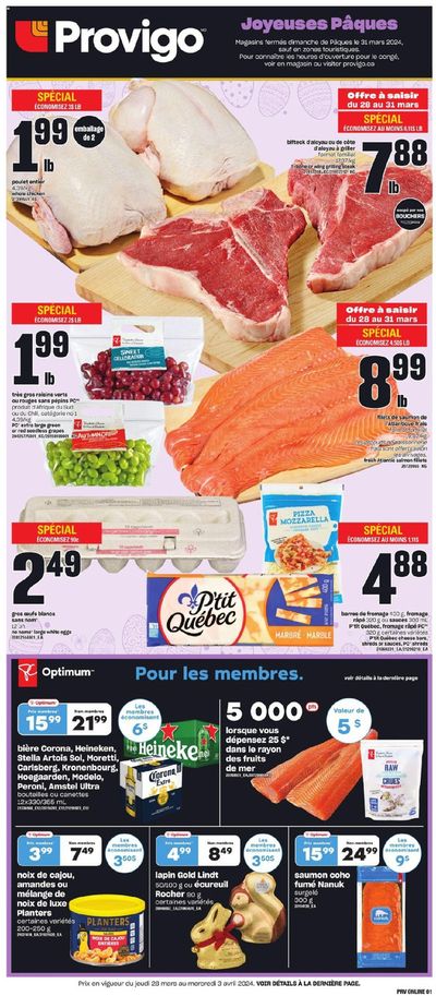Grocery offers in Saint-Hyacinthe | Provigo weekly flyer in Provigo | 2024-03-28 - 2024-04-03