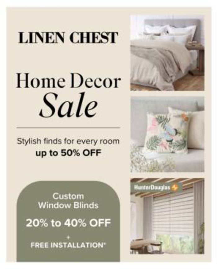 Linen Chest catalogue in Toronto | Linen Chest Flyer I Shop our Home Decor Sale | 2024-03-29 - 2024-04-12