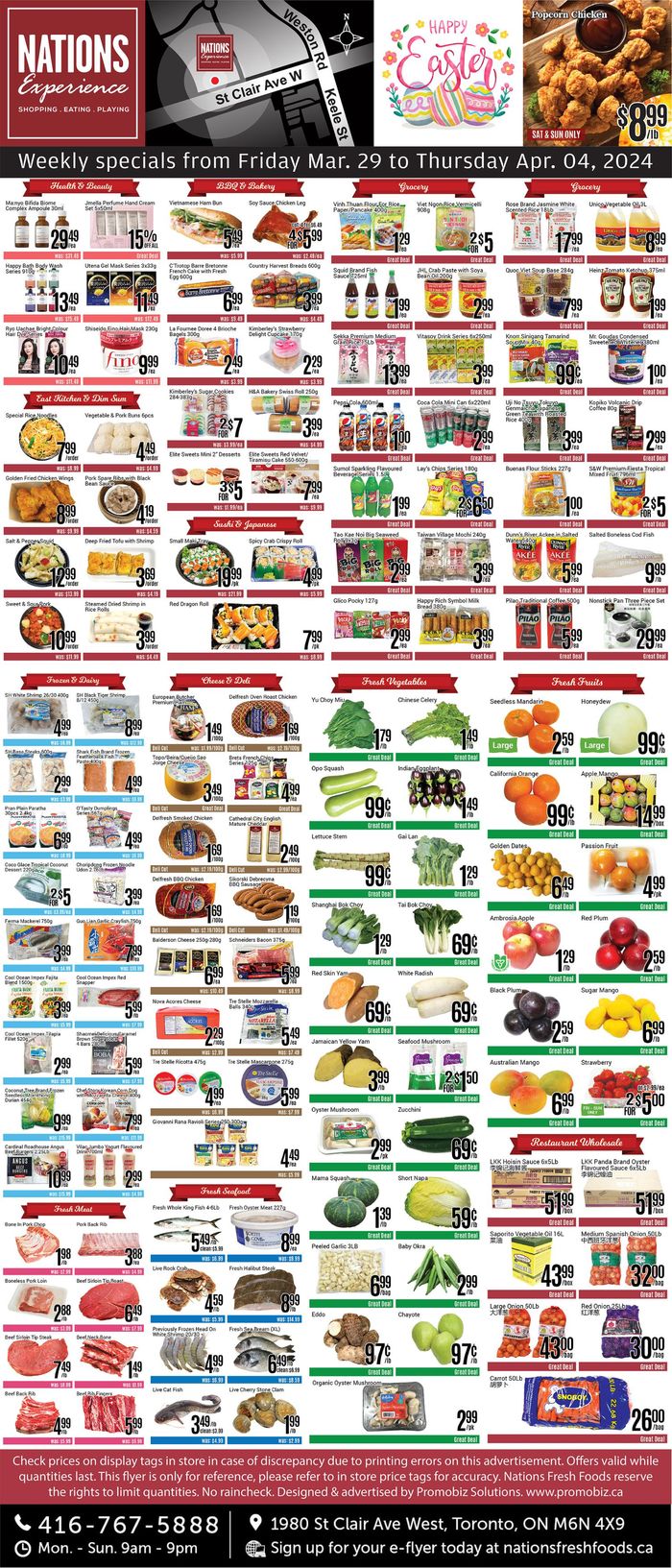 Nations Fresh Foods catalogue in Toronto | Weekly special Nations Fresh Foods | 2024-03-29 - 2024-04-12