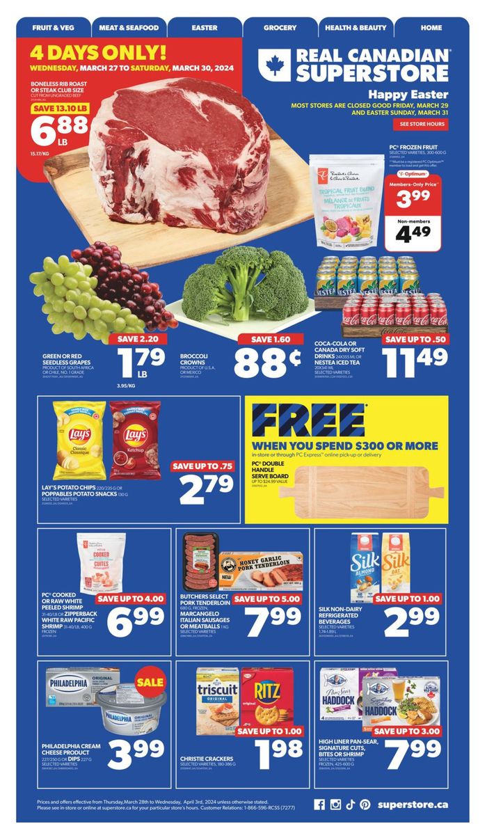 Real Canadian Superstore catalogue in Ottawa | Weekly Flyer | 2024-03-28 - 2024-04-03