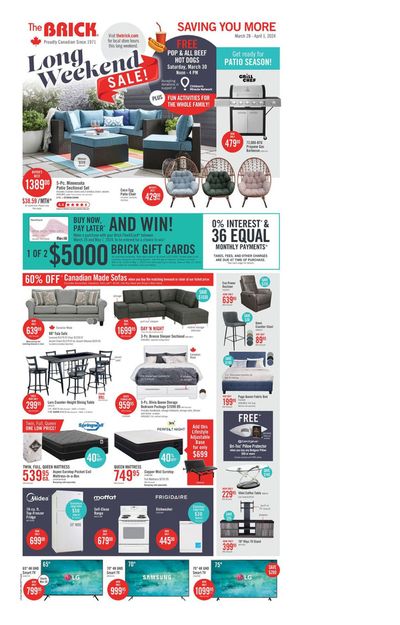 Home & Furniture offers in Oakville | Weekly Flyer in The Brick | 2024-03-28 - 2024-04-01