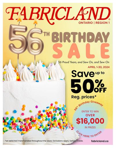 Fabricland catalogue in Stratford | Flyer | 2024-04-01 - 2024-04-30