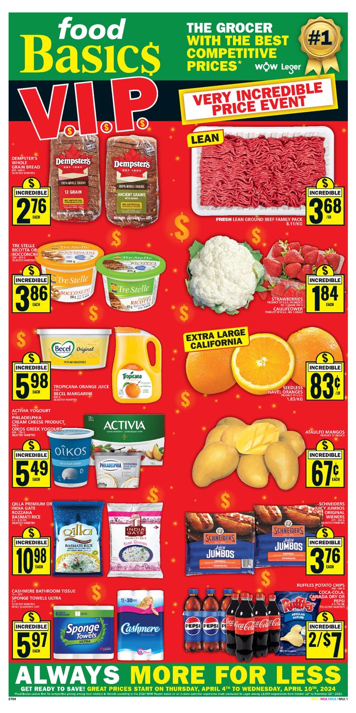 Food Basics Mississauga 3476 Glen Erin Drive Flyers & Opening hours