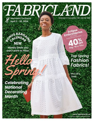 Fabricland catalogue in London | West Flyer | 2024-04-02 - 2024-04-30