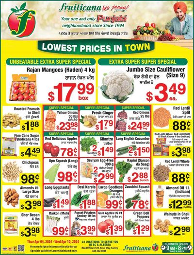 Fruiticana catalogue in Kelowna | Lowest Prices In Town | 2024-04-05 - 2024-04-19