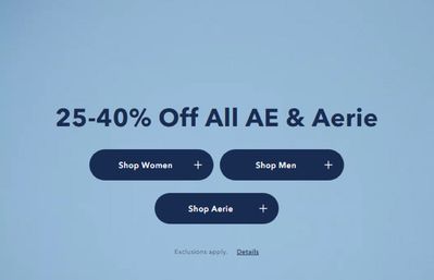 Clothing, Shoes & Accessories offers in Keswick | 25-40% Off in American Eagle | 2024-04-05 - 2024-04-19