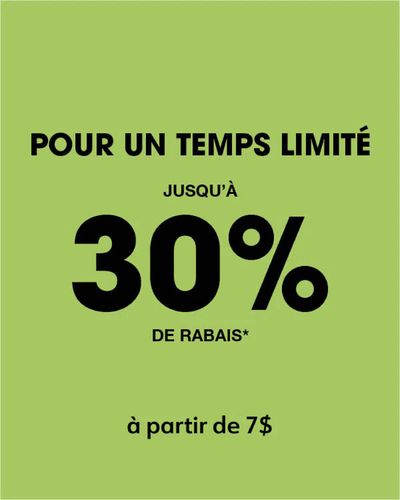 Clothing, Shoes & Accessories offers in Saint-Hyacinthe | JUSQU'À 30% DE RABAIS* in Aubainerie | 2024-04-05 - 2024-04-19