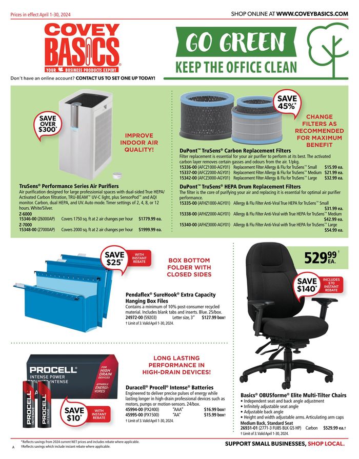 Covey Basics catalogue in Windsor (Ontario) | Go Green Keep The Office Clean | 2024-04-05 - 2024-04-30