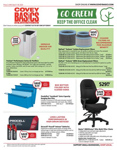 Home & Furniture offers in Calgary | Go Green Keep The Office Clean in Covey Basics | 2024-04-05 - 2024-04-30