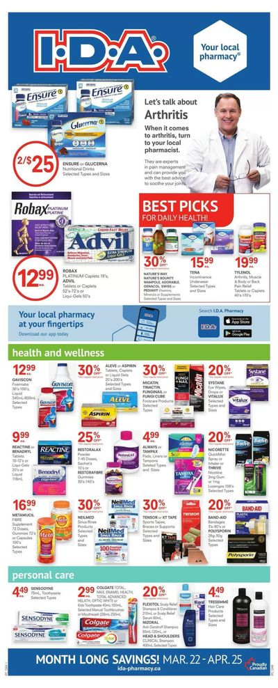 Pharmacy & Beauty offers in Chatham-Kent | Month Long Savings in IDA Pharmacy | 2024-04-08 - 2024-04-25