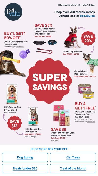 Grocery offers in Kitchener | Super Savings in Petvalu | 2024-04-08 - 2024-05-01