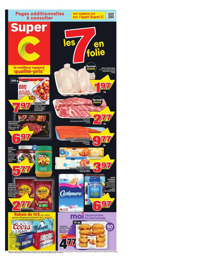 Super C catalogue in Gaspé | Les 7en Folie | 2024-04-11 - 2024-04-17