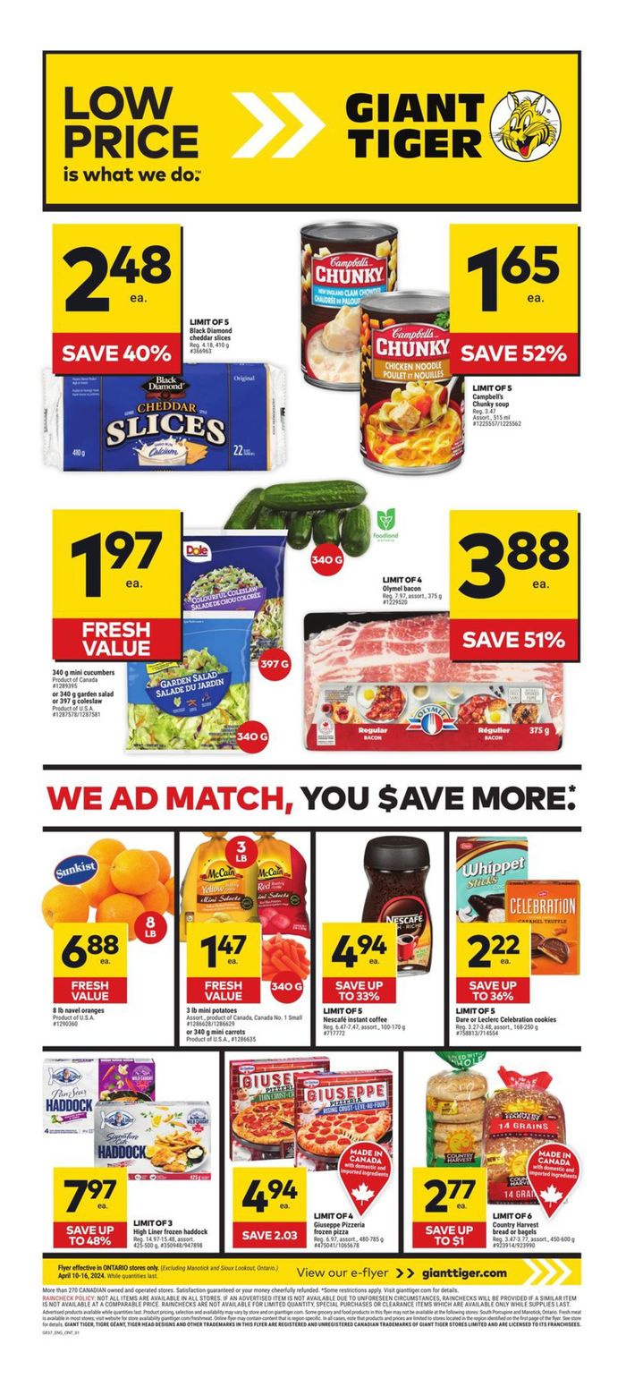 Giant Tiger catalogue in Fisherville ON | Weekly Flyer | 2024-04-10 - 2024-04-16
