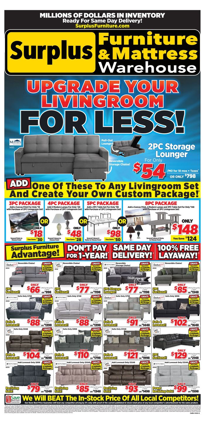 Surplus Furniture catalogue in Kitchener | Upgrade Your Livingroom For Less | 2024-04-09 - 2024-04-28