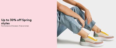 Clothing, Shoes & Accessories offers | Up To 30% Off Spring Styles in The Shoe Company | 2024-04-09 - 2024-04-23