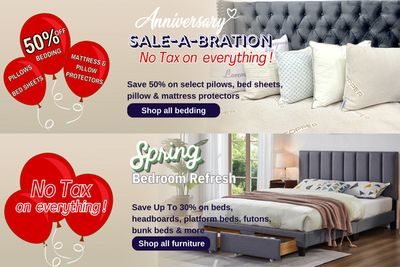 Home & Furniture offers in Vaughan | Aniversary Sale-A-Bration in The Sleep Factory | 2024-04-09 - 2024-04-23