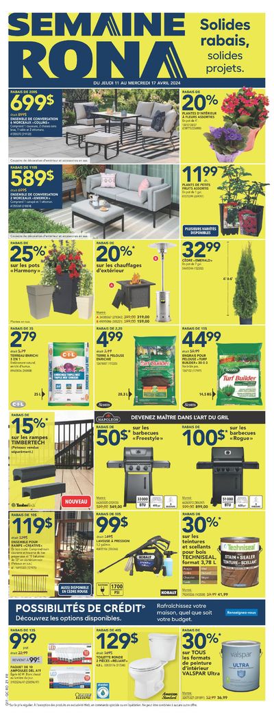 RONA catalogue in Salaberry-de-Valleyfield | RONA Weekly ad | 2024-04-11 - 2024-04-17