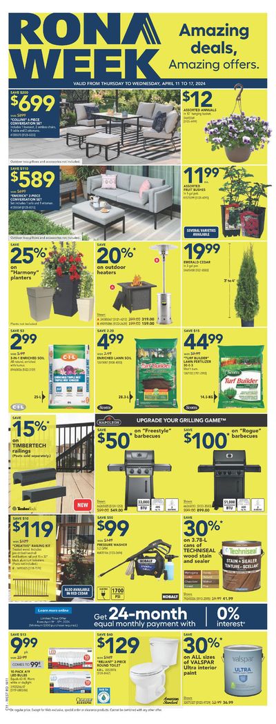 Garden & DIY offers in Terrace | RONA Weekly ad in RONA | 2024-04-11 - 2024-04-17
